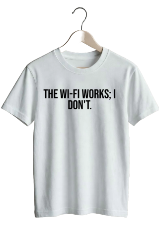 The Wi-Fi works; I don’t. - White